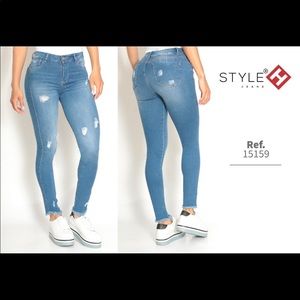 Style jeans, spandex clothing push up